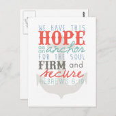 Hoffnung als Ankerpostkarte Postkarte (Vorne/Hinten)