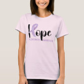 "Hoffnung" Alzheimer's Awareness Lila Ribbon Scrip T-Shirt (Vorderseite)