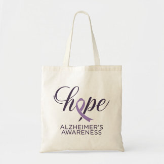 "Hoffnung" Alzheimer's Awareness Lila Ribbon Scrip Tragetasche