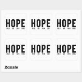 Hoffnung...an Schmerzenden halten Quadratischer Aufkleber (Blatt)