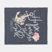 Hoffnung Anker das Soul floral Religious Fleecedecke (Vorderseite (Horizontal))