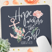 Hoffnung Anker das Soul floral Religious Mousepad