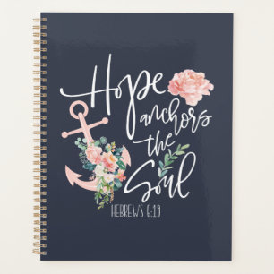 Hoffnung Anker das Soul floral Religious Planer