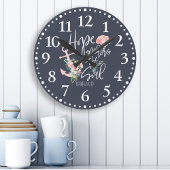 Hoffnung Anker das Soul floral Religious Runde Wanduhr