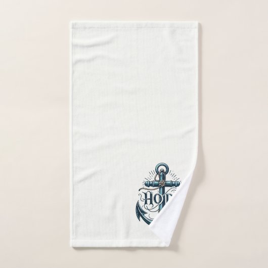 Hoffnung Anker das Soul Nautical Badhandtuch Set (Handtuch)