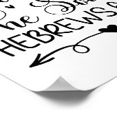 Hoffnung Anker Das Soul Schwarz-weiße Christliche  Poster (Ecke)