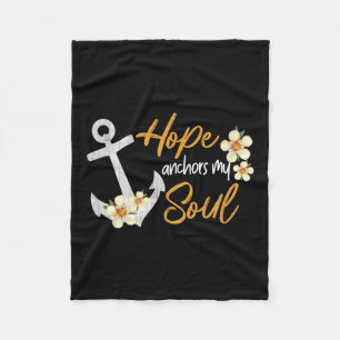 Hoffnung Anker mein Soul Inspiration Christlich Bi Fleecedecke