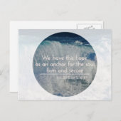 Hoffnung - Ankern inspirierender Postkartenhebräis Postkarte (Vorne/Hinten)