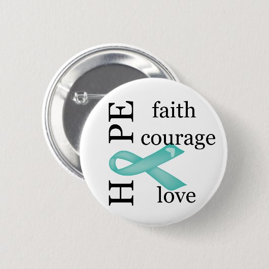 Hoffnung (Aquamarin Button (Vorne & Hinten)