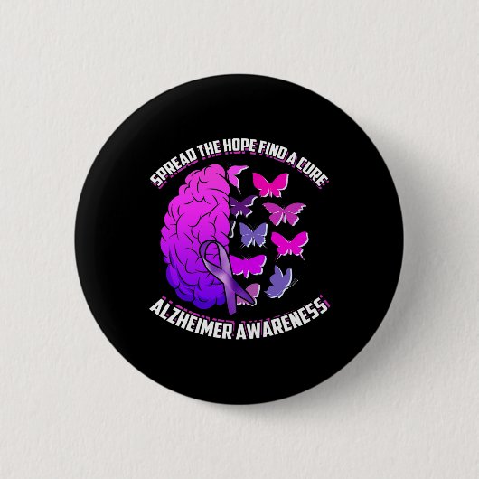 Hoffnung auf ein Heilmittel Alzheimerheimer Button (Vorderseite)
