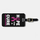 Hoffnung auf eine Heilung... Brustkrebs Gepäckanhänger (Vorderseite horizontal)