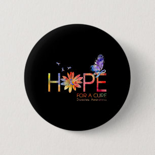 Hoffnung auf eine Heilung Diabetes Bewusstsein Sch Button