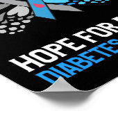 Hoffnung auf eine Heilung Diabetes Bewusstsein Typ Poster (Ecke)