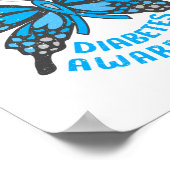 Hoffnung auf eine Heilung Diabetes Bewusstsein Typ Poster (Ecke)