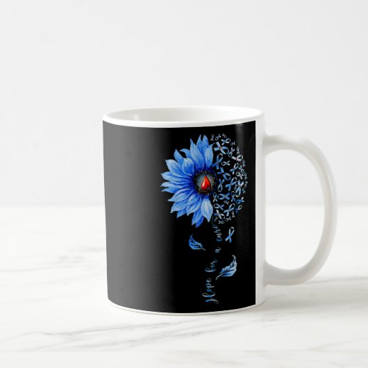 Hoffnung auf eine Heilung Diabetes Bewusstsein Übe Kaffeetasse (Rechts)
