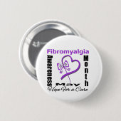 Hoffnung auf eine Heilung - Fibromyalgie Aufklärun Button (Vorne & Hinten)