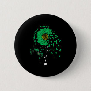 Hoffnung auf eine Heilung Sonnenblume schwarze Kat Button