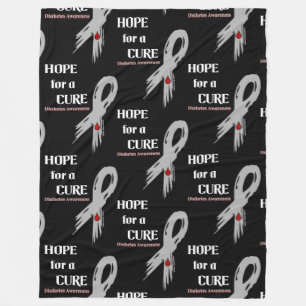 Hoffnung auf eine Heilung/Torn Ribbon...Diabetes F Fleecedecke