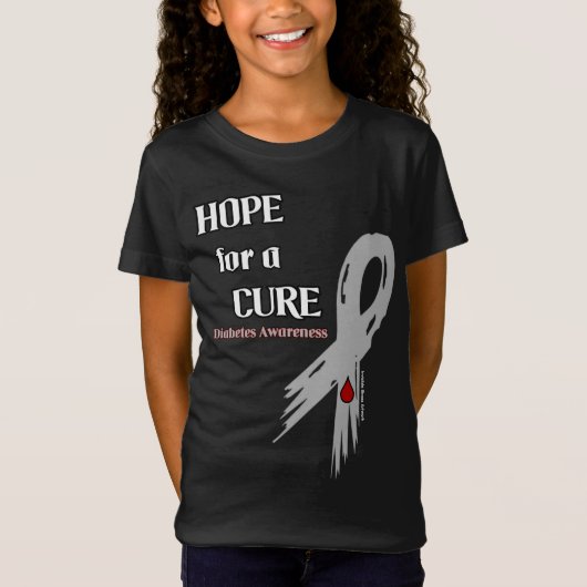 Hoffnung auf eine Heilung/Torn Ribbon...Diabetes-T T-Shirt (Vorderseite)
