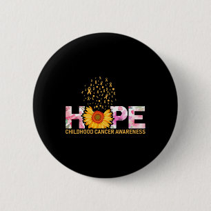 Hoffnung auf eine Welt mit Kinderkrebs Button