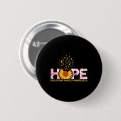 Hoffnung auf eine Welt mit Kinderkrebs Button (Vorne & Hinten)
