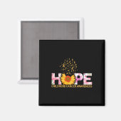Hoffnung auf eine Welt mit Kinderkrebs Magnet (Vorderseite/Rückseite)