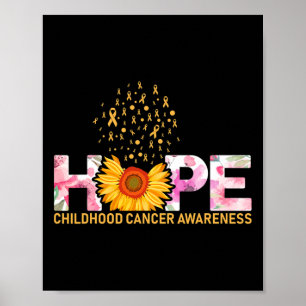 Hoffnung auf eine Welt mit Kinderkrebs Poster