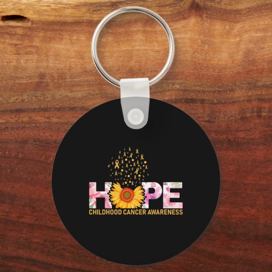 Hoffnung auf eine Welt mit Kinderkrebs Schlüsselanhänger (Vorderseite)