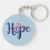 Hoffnung auf Frieden - doppelseitige Akrylenkette Schlüsselanhänger (Rückseite)