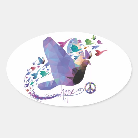 Hoffnung auf Frieden - Sticker (Vorderseite)