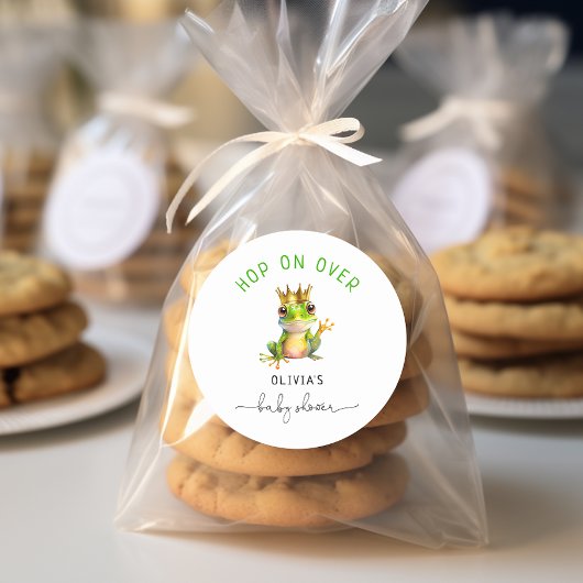 Hoffnung auf Frog Prince Baby Dusche Runder Aufkleber