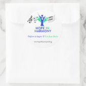 Hoffnung auf harmonisches Rundschreiben Runder Aufkleber (Tasche)