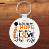 Hoffnung auf meine Ehefrau Multiple Sklerose MS Schlüsselanhänger (Vorderseite)