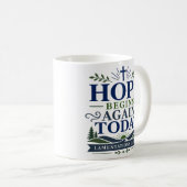 Hoffnung beginnt heute wieder Christlicher Glauben Kaffeetasse (VorderseiteRechts)