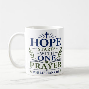 Hoffnung beginnt mit einem Gebet Christliche Andac Kaffeetasse