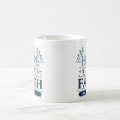Hoffnung beginnt mit Glauben Bibelzitat Ermutigung Kaffeetasse (Mittel)
