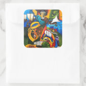 Hoffnung bei Sonnenaufgang 2007 Quadratischer Aufkleber (Tasche)