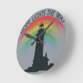 Hoffnung beleuchtet die Art und Weise Wanduhr einz (Winkel)