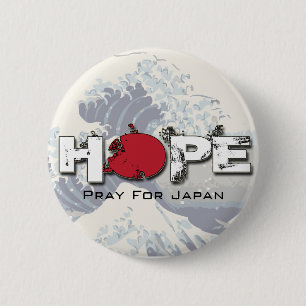 HOFFNUNG - beten Sie für Japan-Buttone Button