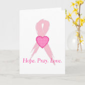 Hoffnung.Betet. Liebe. Brustkrebs-Grußkarten Karte (Gelbe Blume)