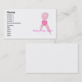 Hoffnung.Betet. Liebe. Visitenkarten für Brustkreb Visitenkarte (Vorne/Hinten)