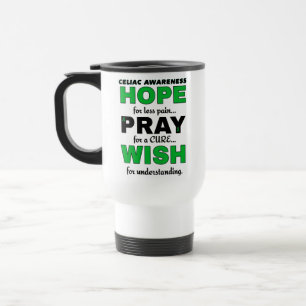 Hoffnung Betet Wish.. Celiac Reisebecher