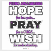 Hoffnung Betet Wish.. Fibro Aufkleber (Blatt)