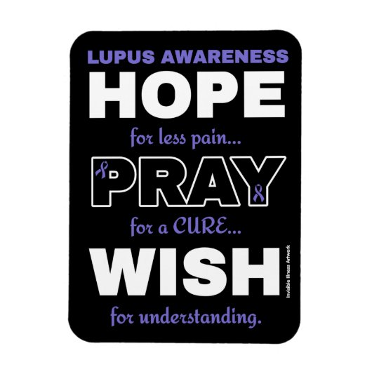 Hoffnung Betet Wish...Lupus Magnet (Vertikal)