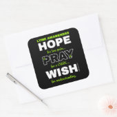 Hoffnung Betet Wish.. Lyme Square Sticker (Umschlag)