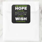 Hoffnung Betet Wish.. Lyme Square Sticker (Tasche)