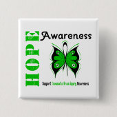 Hoffnung Bewusstsein Traumatischer Gehirnverletzun Button (Vorderseite)