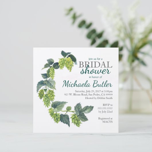 Hoffnung, Bier-Polterabend Einladung (Stehend Vorderseite)