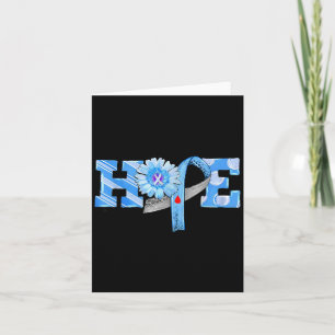 Hoffnung Blaues Band Sonnenblume T1d Diabetes-Bewu Karte
