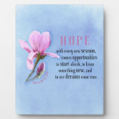 Hoffnung blühen fotoplatte (Vorderseite)